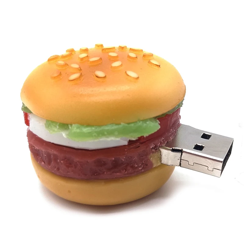 USB flash drive pendrive cartoon hamburg memory stick real capacity u disk 4GB 8GB 16GB 32GB 64GB personalized gift pen drive