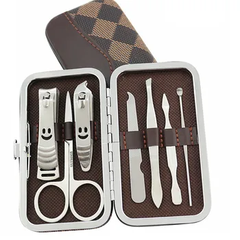 

7 Pcs/Set Professional Nail Clippers Cuticle Nipper Pedicure Manicure Cleaner Nail Cutter Kit Case Beauty Tool Home Essential