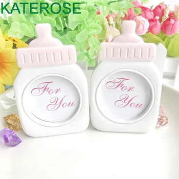 

50PCS It's a Girl Classic Pink Baby Bottle Picture Frame Place Card Holder Baby Girl Shower Favors Birthday Party Giveaways