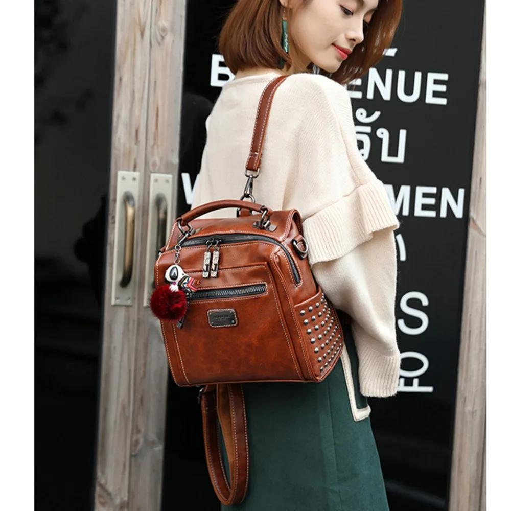  High Quality Women backpack 100% genuine leather back pack Famous Brand lady real leather backpacks - 32980784695
