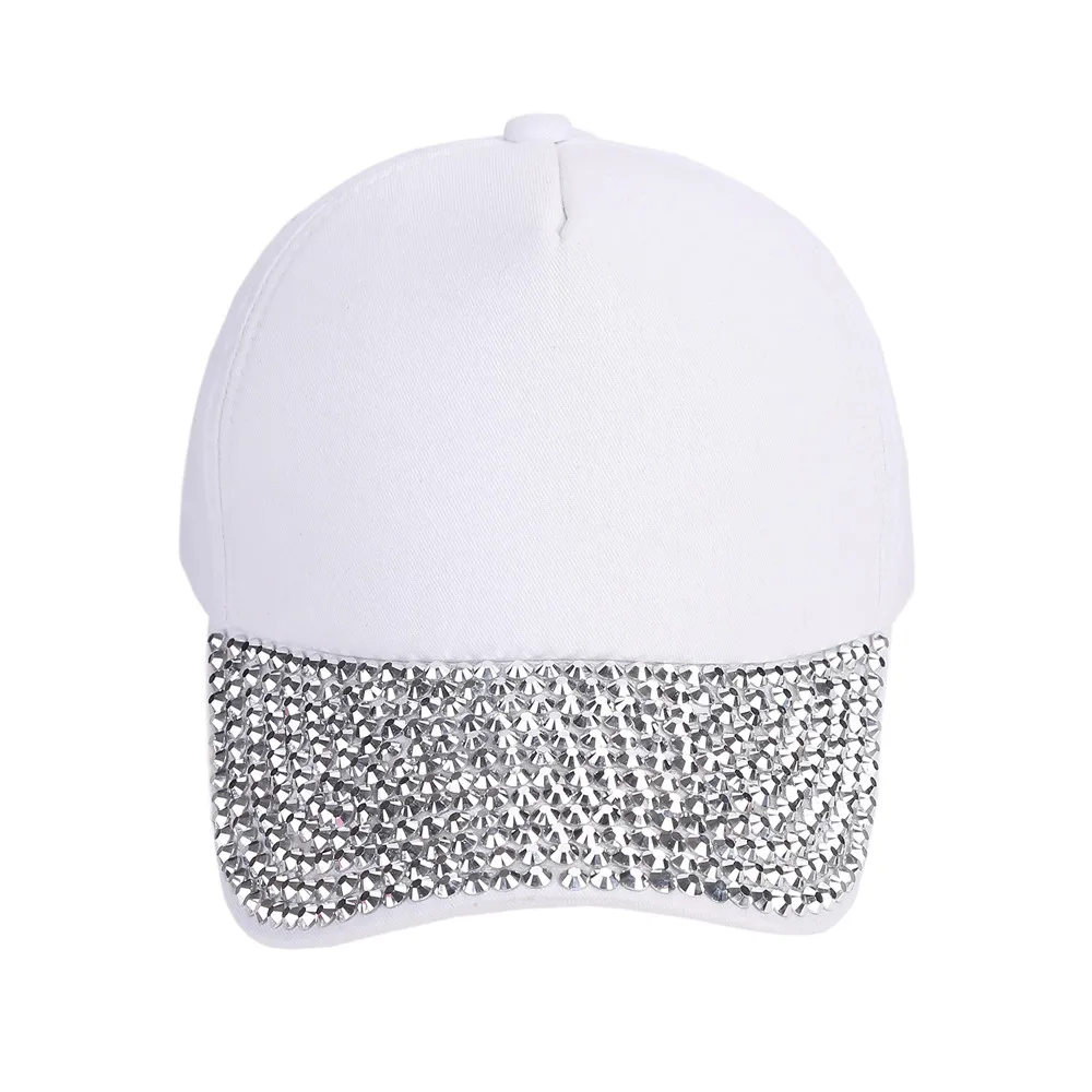 Womens New Fashion Baseball Cap Rhinestone Paw Shaped Snapback Hat czapka z daszkiem - Цвет: 1