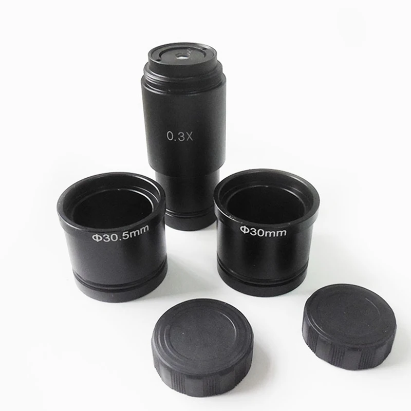 

0.3X C-mount Microscope Adapter for CCD CMOS Camera Digital Eyepiece Relay Lens Mounting Size 23.2mm with 2 Adapter Rings