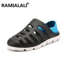 Мужские сандалии; летние мужские пляжные тапочки Шлёпанцы садовые Туфли-клоги туфли мужской Повседневные шлепанцы открытые сандалии модные сандалии