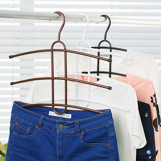 336 more versatile wardrobe hanging rack slip pants hanger household racks Fishbonein Laundry