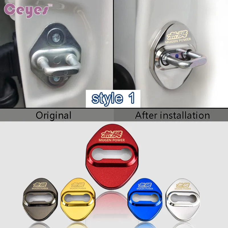 Ceyes автомобильный Стайлинг 5 цветов крышка замка автомобильной двери подходит для Honda Mugen power Accord CRV для Lexus автомобильные эмблемы аксессуары для автомобиля-Стайлинг