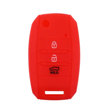 

3 Button Fit For Kia Sportage Cerato Optima k5 Rio Carens Rondo Cee'd Picanto k2 Soul Sorento Ski Silicone Key Cover Case Fob