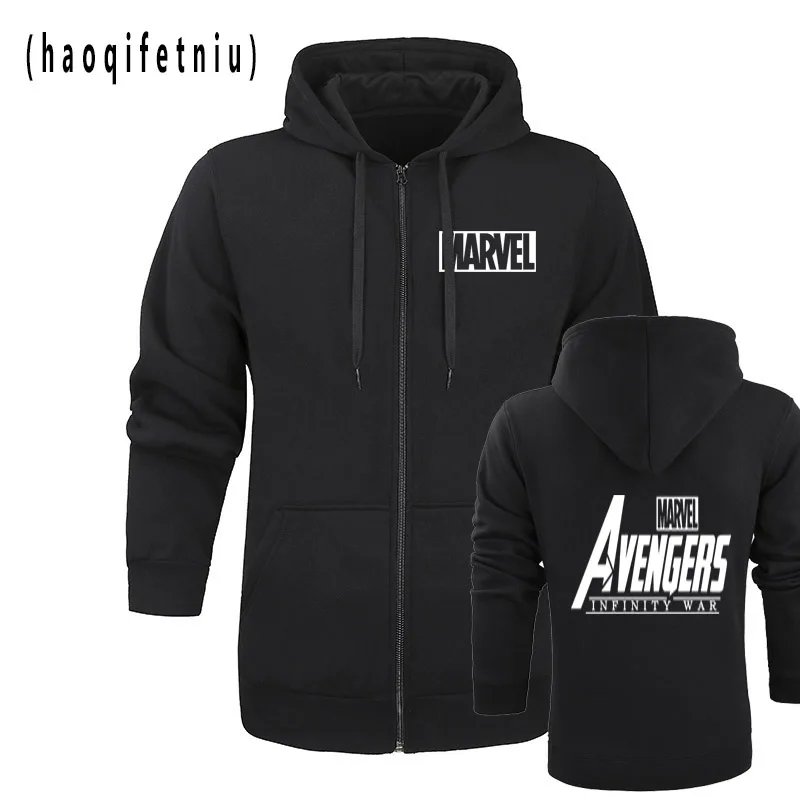 

2018 New hoodie MARVEL AVENGERS INFINITY WAR winter jacket Marvel Hoodie Miracle zipper A hoodie jacket