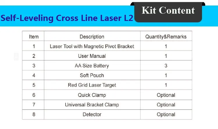 LETER-L2 лазерный уровень перекрестных линия лазерной линии с дополнительной магнитной pivot