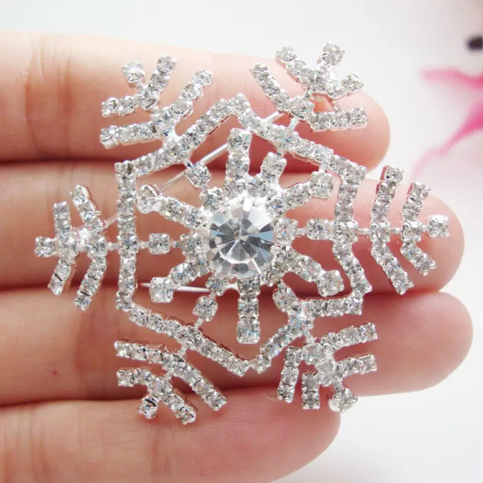 Свадебная брошь в виде снежинки с кристаллами|wedding brooches pins|brooch pinswedding brooch |