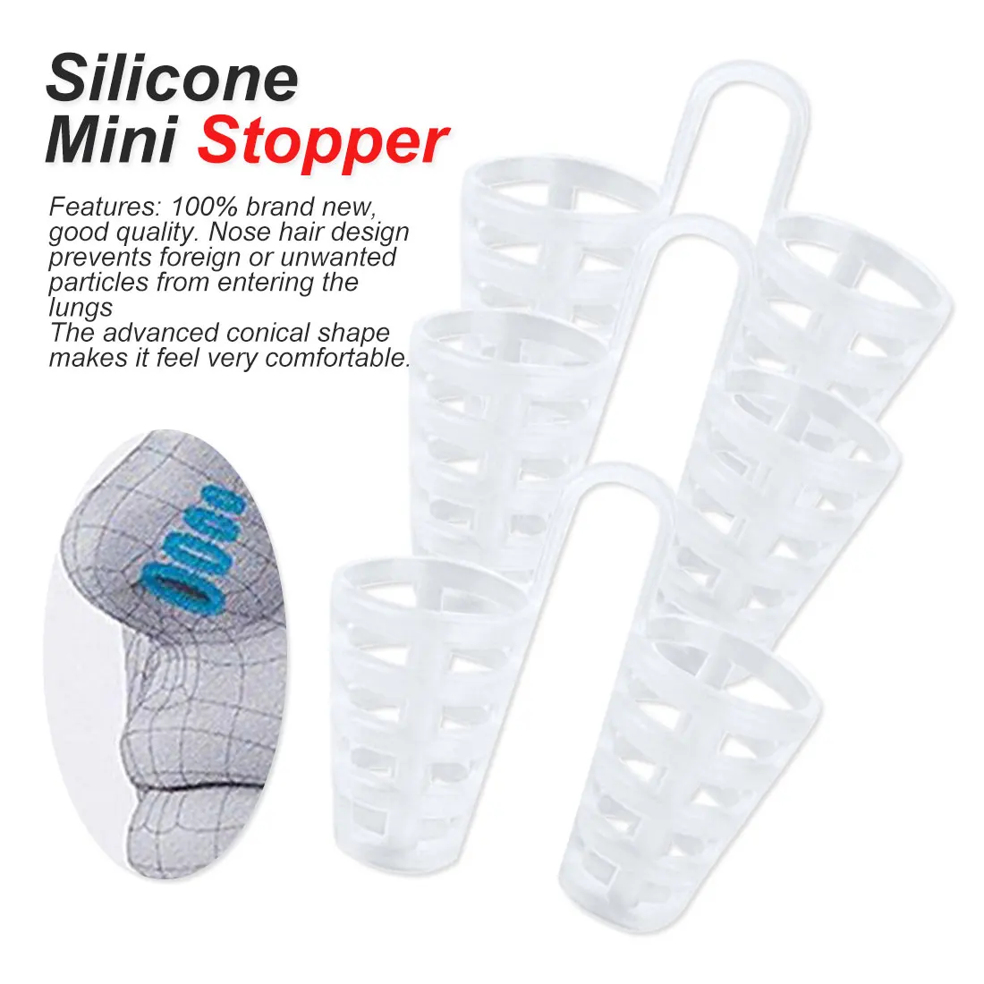 

Apnea Stop Snoring Silicon Anti Snore Ceasing Stopper Anti-Snoring Nose Clip Health Sleeping Anti Snoring