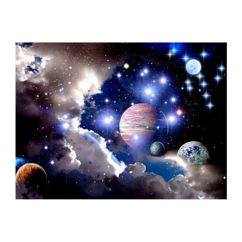 5D Diamond Embroidery DIY Painting Space Star Diamonds Mosaic Cross Stitch Needlework Full Square Drill Home Decoration | Дом и сад
