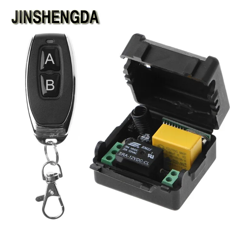 

JINSHENGDA Remote Control 433MHZ AC 220V 10A 1CH RF 433MHz Wireless Remote Control Switch Receiver + Transmitter Kit