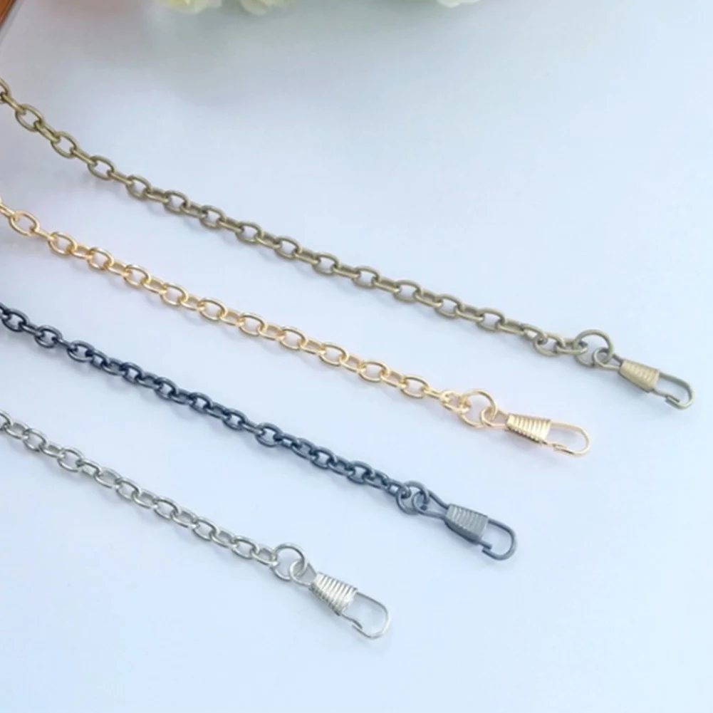 Long 40/60cm/120cm Metal Purse Chain Bag Strap Obag Handles Replacement Handbag Shoulder Bag Strap Gold Silver Bag Accessories
