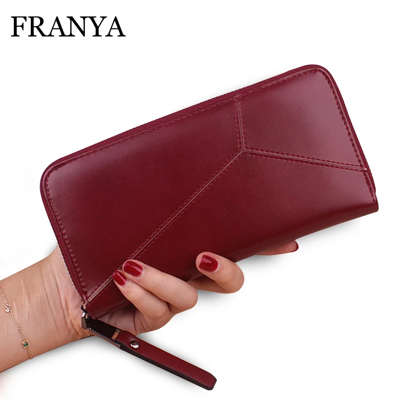 High Capacity Fashion Women Wallets Long Dull Polish PU Leather Wallet