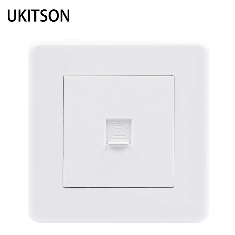 White PC RJ11 Phone Wall Panel pic 1