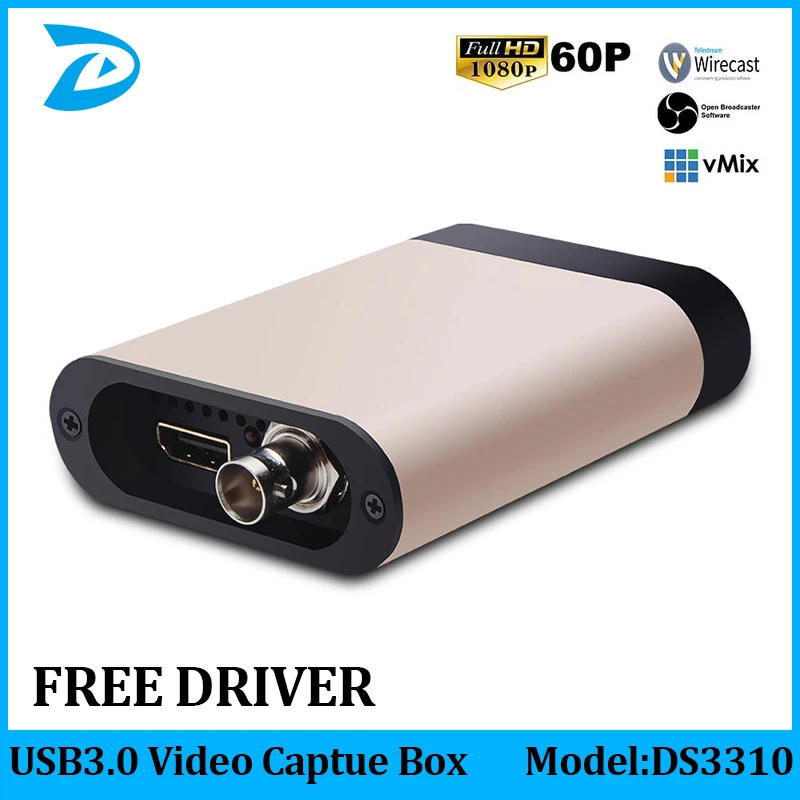  Full HD 1080 P 60fps SD/HD/3G SDI + HDMI Scheda di Acquisizione SDI + HDMI Video Audio Grabber HD G