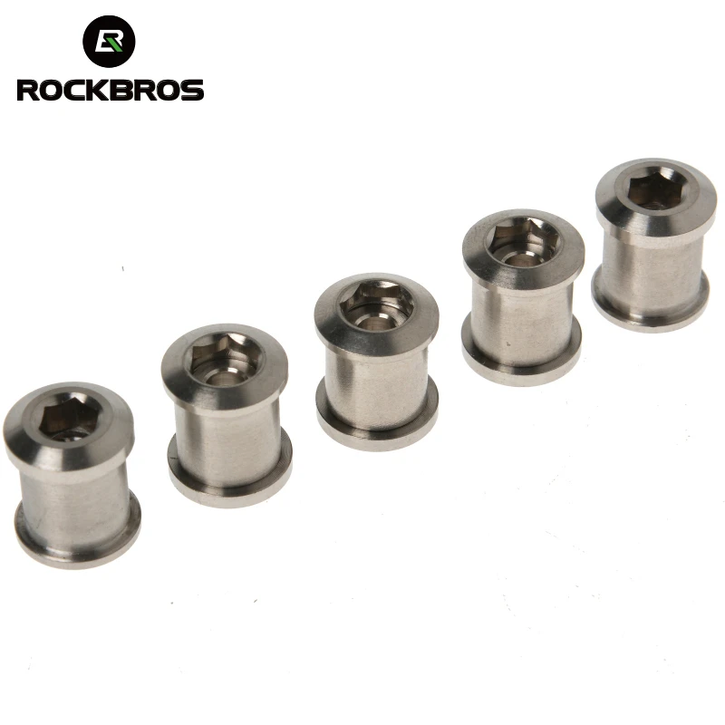 RockBros Bike Bicycle Cycling Titanium Crankset Chainring Bolts Nuts M8 Road Bike MTB 10mm 5pcs/Lot