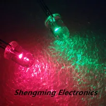 100 шт 5 мм красный и зеленый общий анод светодиодный светильник излучающие диоды