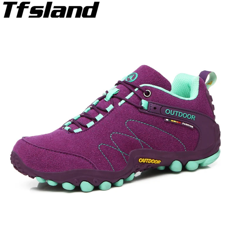 

Tfsland Women Hiking Shoes Waterproof Mountain Climbing Trekking Shoes Professional Breathable Outdoor Sneakers Camping Travel