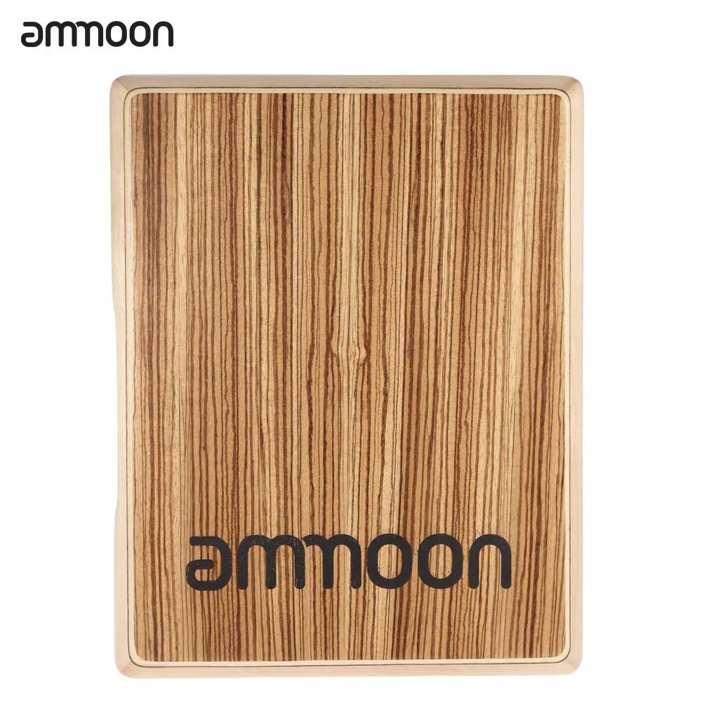 

New Arrival! ammoon Compact Travel Cajon Flat Hand Drum Wood Persussion Instrument Suitable for Rhythm Sense Practice