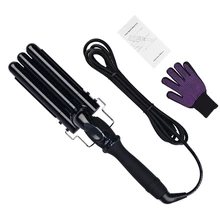 19/22/25 мм 3 баррель щипцы для завивки волос бигуди для завивки ролик ЖК-дисплей Турмалин Керамика быстрый нагрев инструмент для укладки волос Быстрый нагрев