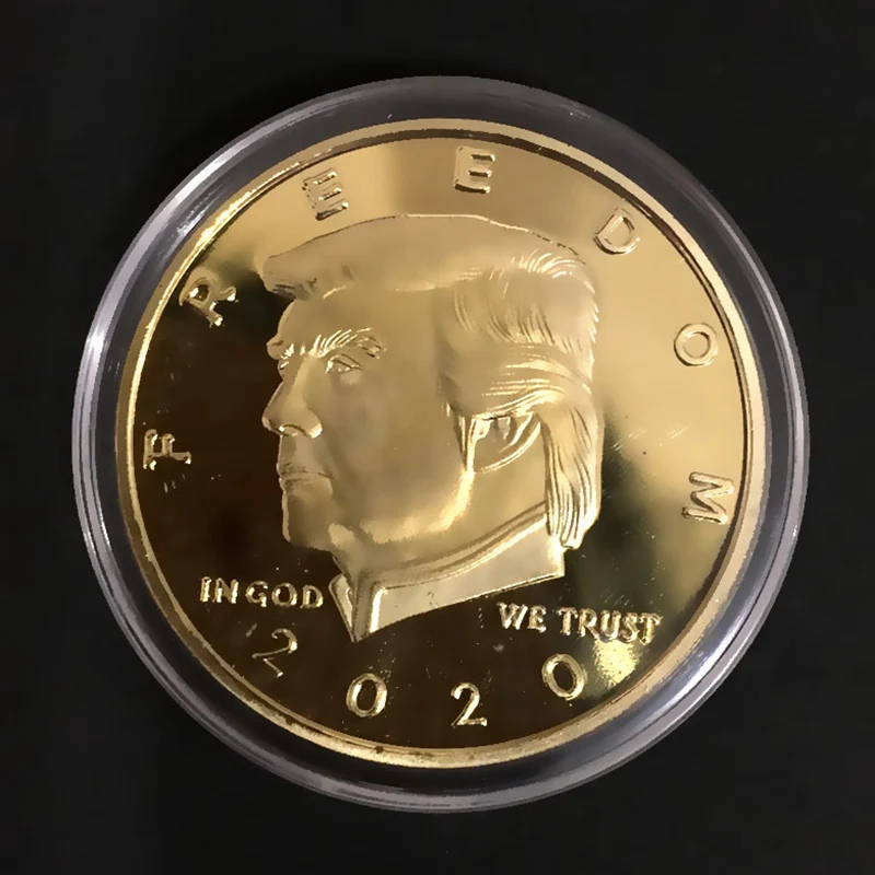 New Donald J Trump In God We Trust Challenge Gold Plated Coin America President Commemorative Coin Souvenir Gift