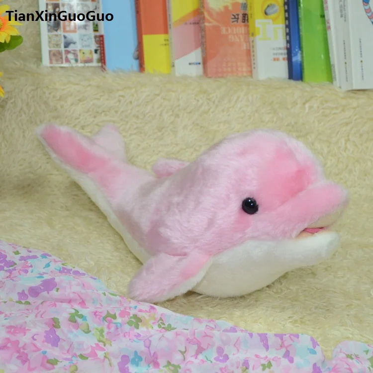 

about 27cm cartoon pink dolphin plush toy lovely dolphin soft doll baby toy birthday gift s0050