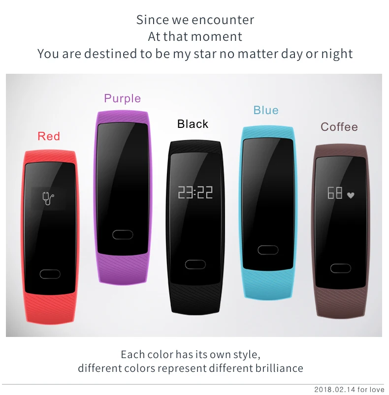 2018 Newest QS80 Smart Band Wristband 0.42\'\' OLED Heart Rate Monitor Alarm Clock Watch Blood Pressure Pedometer Fitness Tracker 1