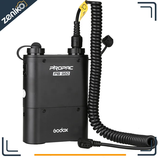 Godox PB960 External Flash 4500mAh Black Power Battery Pack With Cx Power Cable For Canon 580EX