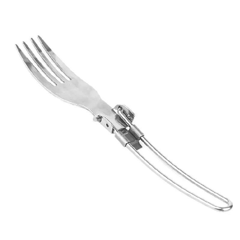 المحمولة التخييم نزهة المائدة المقاوم للصدأ شوكة وملعقة تبويب utensilios دي cocina