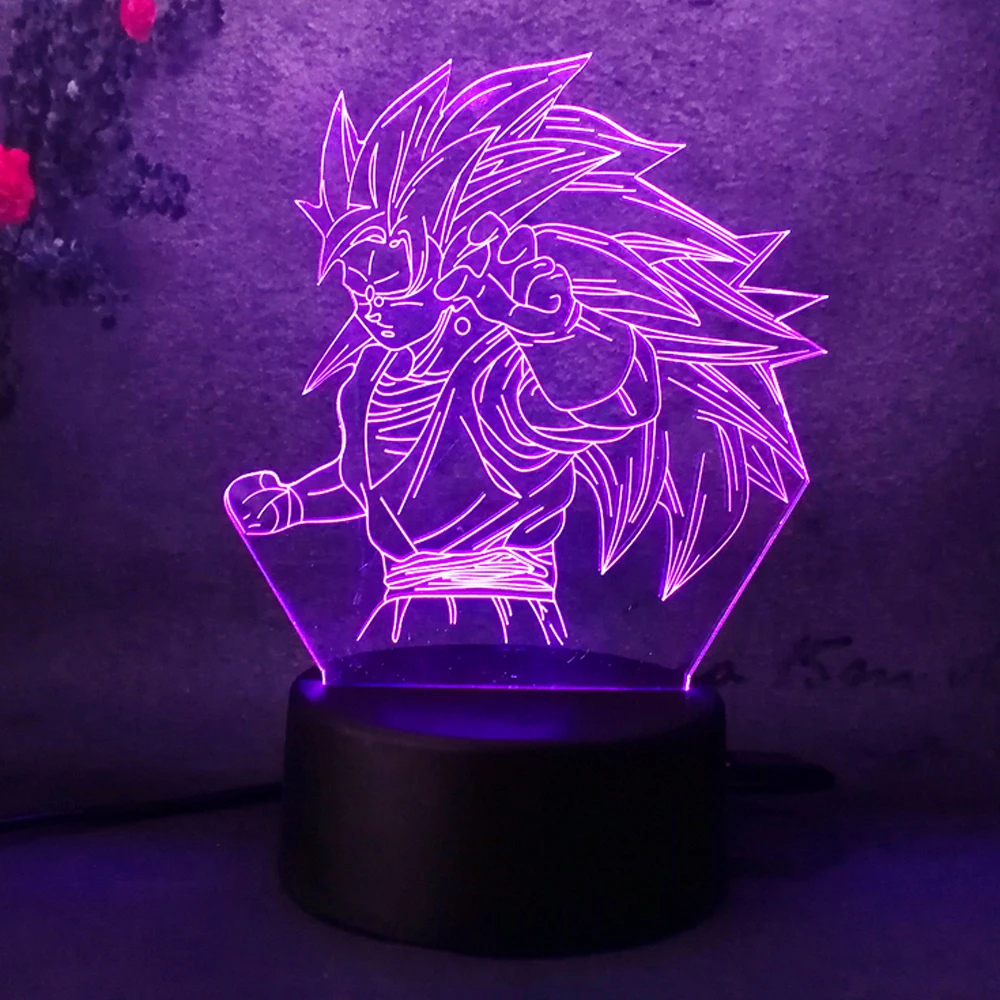 Seven Dragon Ball Son Goku saiyan 3D LED Lava ночник для детей детские игрушки сенсорный 7 цветов