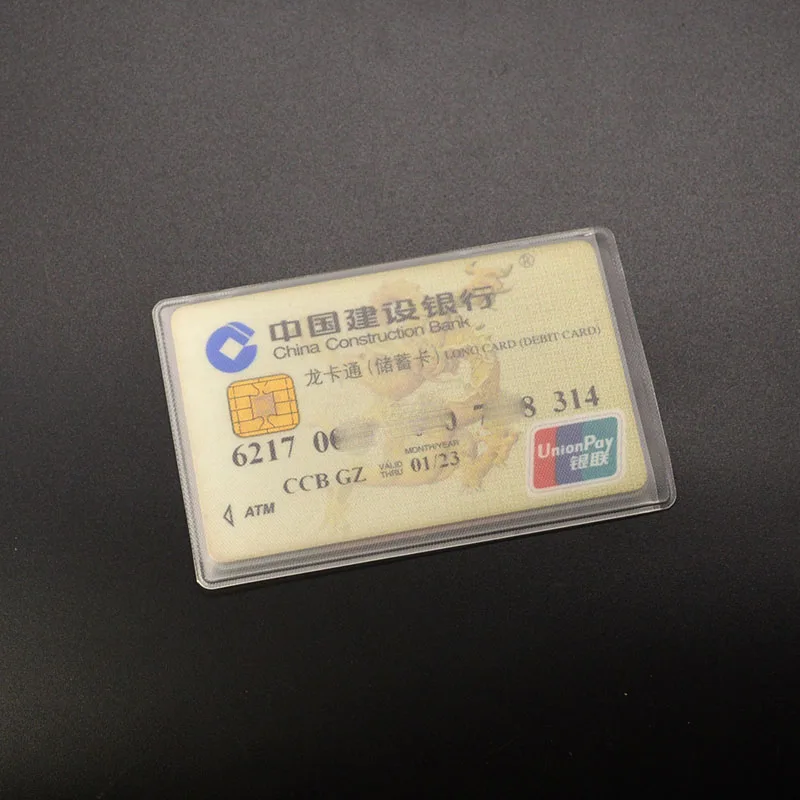 2 карты бит пвх банк держатель для карт Прозрачный чехол для кредитных Id карт мягкий пластиковый чехол для защиты кредитных карт держатель для карт 10 шт./лот