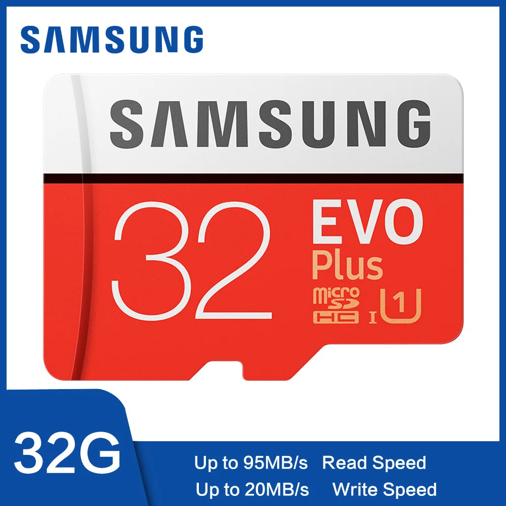 Карта памяти MicroSD SAMSUNG EVO + Micro SD Card 64 Гб SDHC 80 МБ/с. Класс Class10 слот для карт памяти C10 UHS-I TF/SD карты Модуль памяти Transflash карты памяти SDXC 32 Гб 128 для