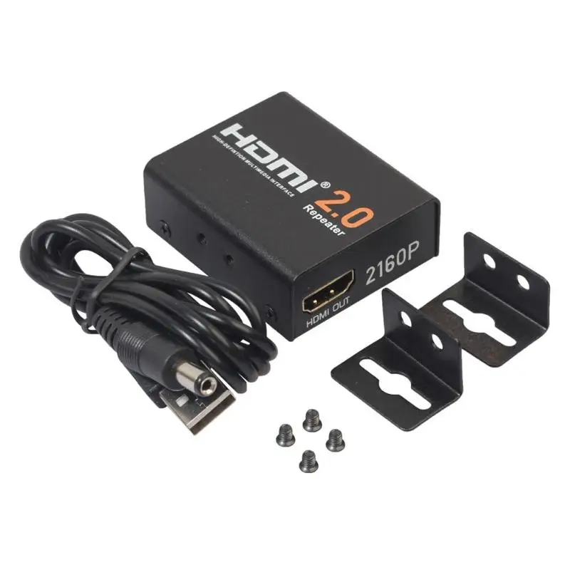 ALLOYSEED 2160P черный HDMI усилитель 3D 4K* 2K HDMI 2,0 ретранслятор усилитель сигнала расширитель усилитель адаптер Домашний кинотеатр усилитель