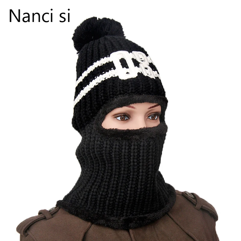 Бренд Nanci si Новинка 2017 года шапочка в стиле кэжуал зимняя шапка Beanie шапки Теплые Мешковатые трикотажные Skullies Лыжный Спорт шапочки кепки для