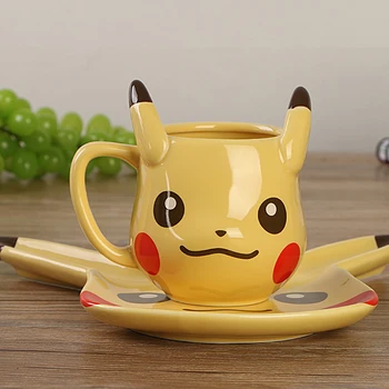 

Anime Game Pocket Monsters Pikachu Creative Cute Ceramic Coffee Cup for Friend Gift