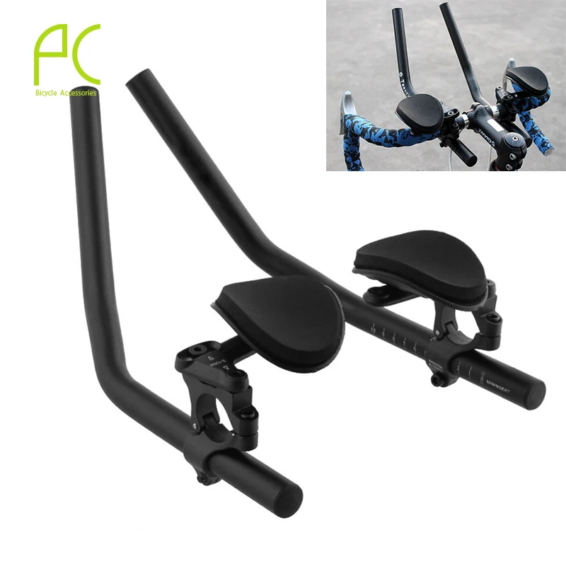 PCycling дорожный горный велосипед велогонка Алюминиевый сплав MTB Триатлон Aero TT руль