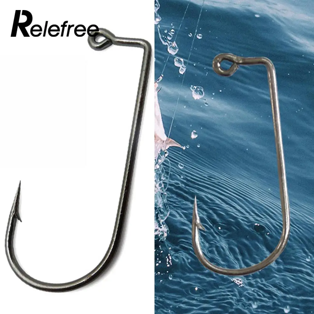 Silver Barbed Round Bent Hook Gadget Durable 90 Degree Fishhook Fish