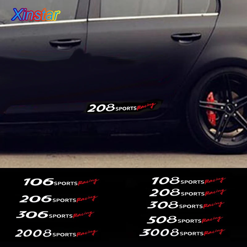 Наклейки для кузова автомобиля Peugeot 106 108 206 208 306 308 508 2008 3008 2 шт. автомобильные