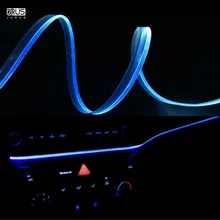 JURUS 1 метр автомобилей Ambient light ночь автомобиля руководство Подсветка салона атмосфера огни мягкие ремонт светодиодные полосы волоконно-оптические лампы