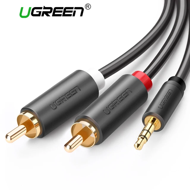 Best Price Ugreen 2rca to 3.5mm male aux cable gold plated 3.5 jack audio rca cables headphone aux jack splitter for iphone Free shipping Best Price Ugreen 2rca to 3.5mm male aux cable gold plated 3.5 jack audio rca cables headphone aux jack splitter for iphone Free shipping