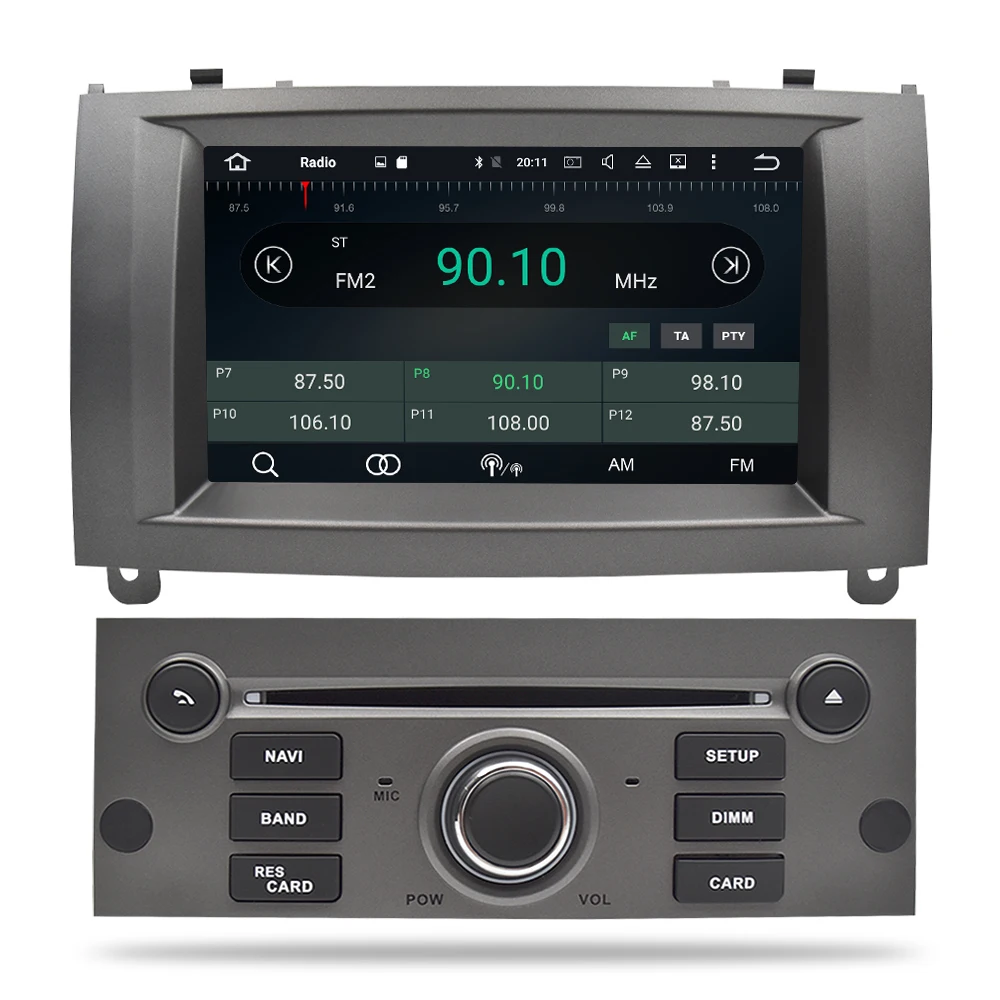 Sale 4G RAM Android 9.0 Car DVD Player GPS Navigation Multimedia Stereo For Peugeot 407 2004 2005 2006 2007 2008 2009 2010 Auto Radio 19