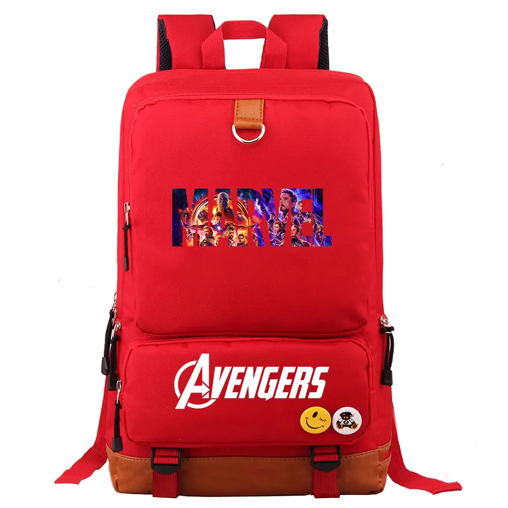 Супергерой танос Мстители эндгейм мальчик девочка школьная сумка женский рюкзак подростковый лоскутный холст мужской студенческий рюкзак для ноутбука - Цвет: 26