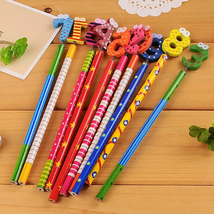 12X Wooden Pencil Cute Kawaii Pencils School Office Supplies Stationery Student