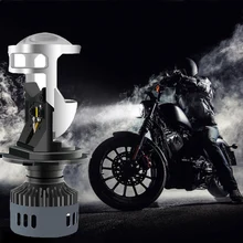 QIPO Luci Auto H4 Del motociclo Del LED Faro della lampada 3000 K 6500 K Bianco Giallo mini lente del proiettore Automoblies Lampadina Hi /Lo Fascio 12 V