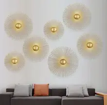 Gold Luxury Wall Lamp Background Home Indoor Living Room Bedroom Creative Fashion Lighting Modern Glass Ball Lights LED