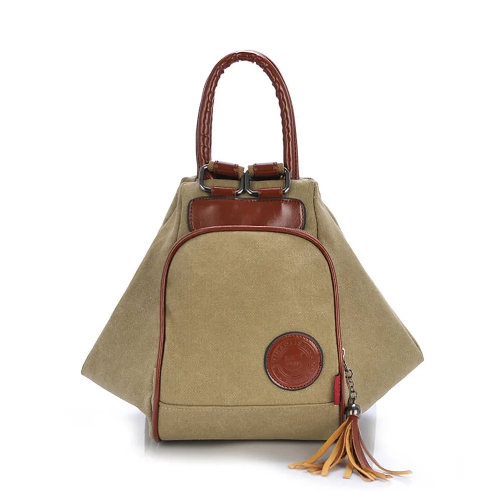 ZENTEII Women Retro Vintage Canvas Backpack Shoulder Bag