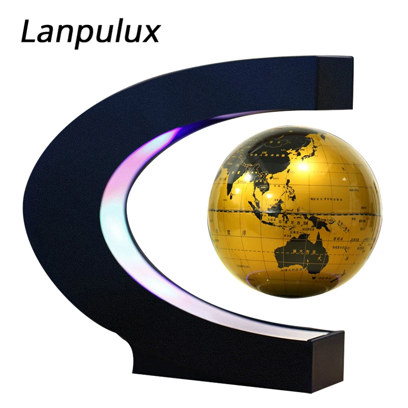 

Lanpulux Magic Magnetic Suspension Table Lamp C-shaped Globe Office Study Desktop Ornaments Atmosphere Decoration Luminaria