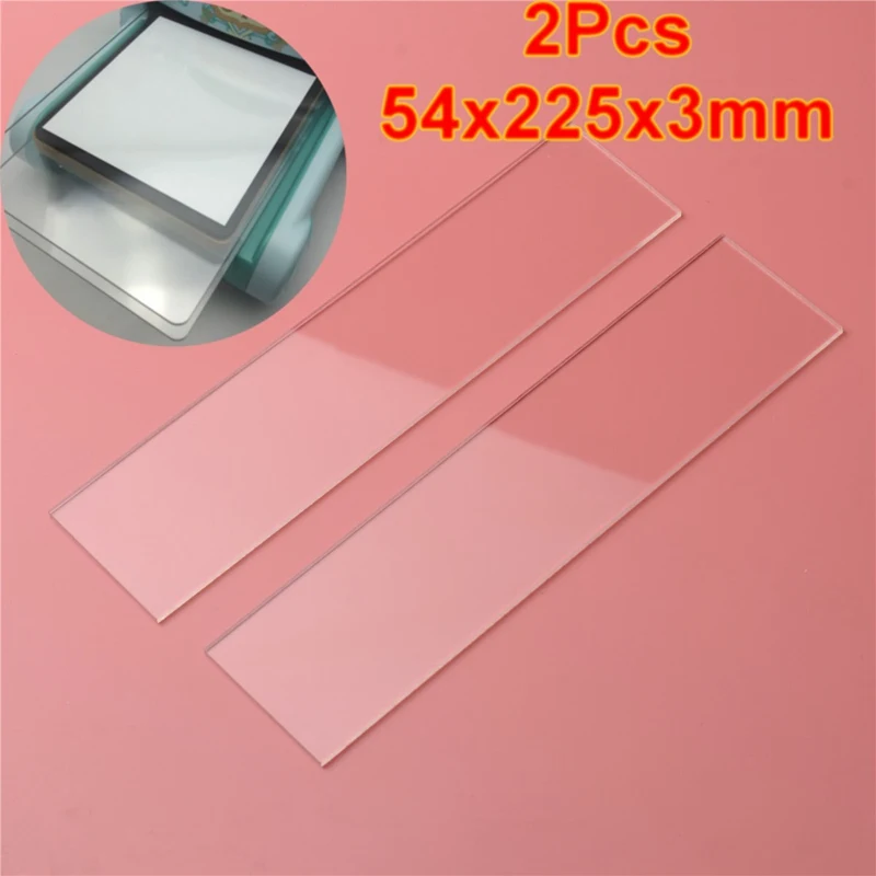 

2pcs 54 x 225mm Generic Acrylic Clear Cutting Plates Thick 3mm Embossing Tools Perspex Sheet for Big Shot