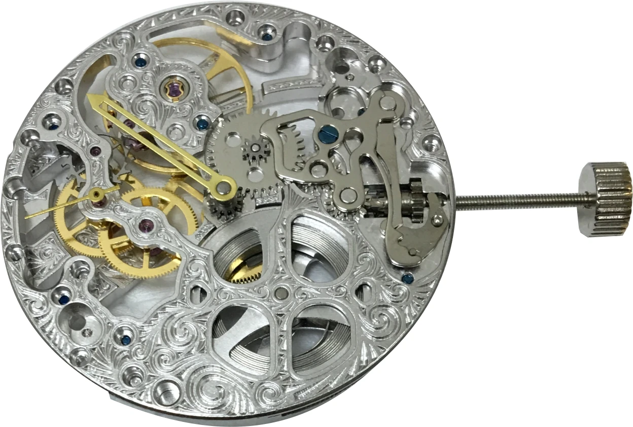 Клон unitas 6497 часы со скелетом